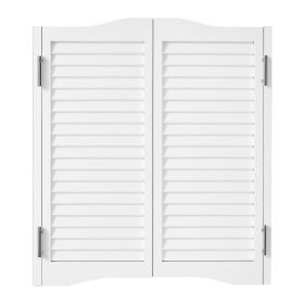 Double Saloon Doors, 32"W x 36" H Arched Top Interior Swinging Cafe Doors, Premium Pine Wood, with Hinges & Hardware Kit, Easy to Install